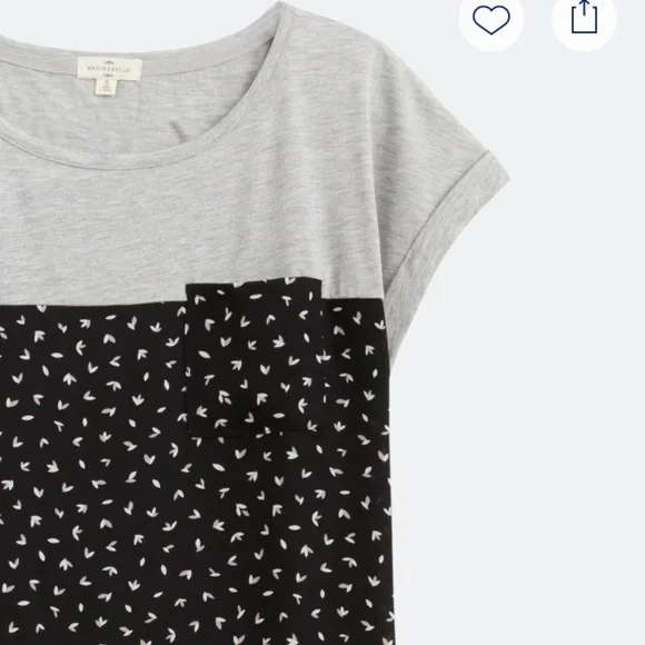 EUC! Mason & Belle Kinglake Gray and Black Mixed Material Short Sleeve Top - XL - Picture 2 of 7